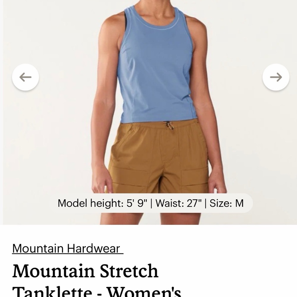 Mountain Hardwear Women's Mountain Stretch Tanklette - Blue